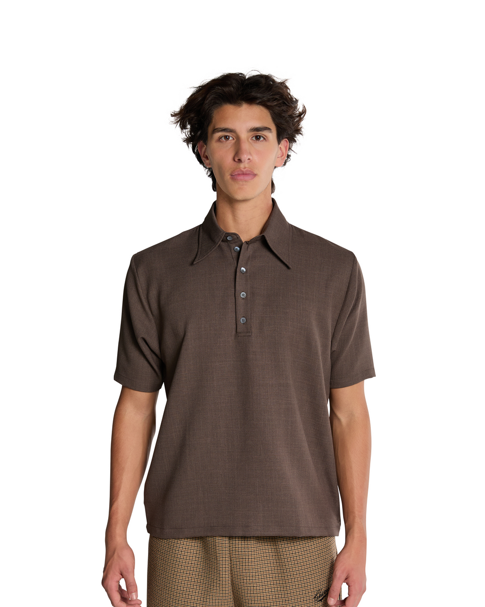 willy chavarria ウィリーチャバリア CHOLO POLO L CHOLO POLO - BROWN | Willy Chavarria