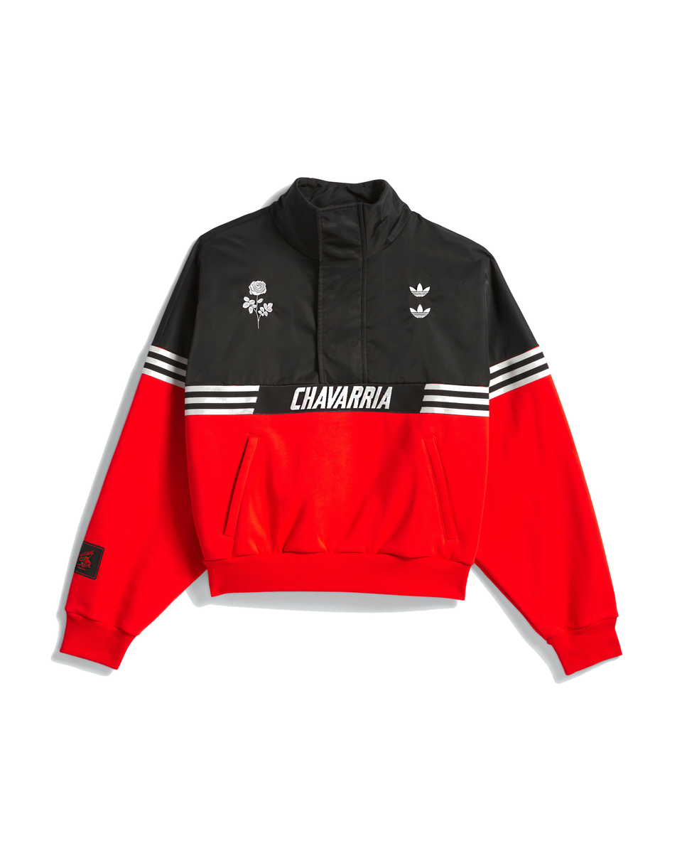 ウェア adidas Originals x WILLY CHAVARRIA ADIDAS X WC HALFZIP PULLOVER-BLACK/RED | Willy Chavarria
