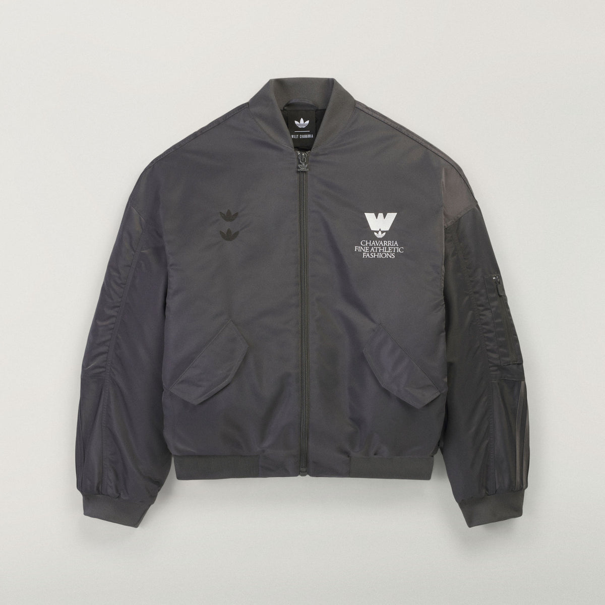 アディダス　VRCT BOMBER W (M)メンズS ADIDAS X WC SATIN BOMBER - GRY | Willy Chavarria