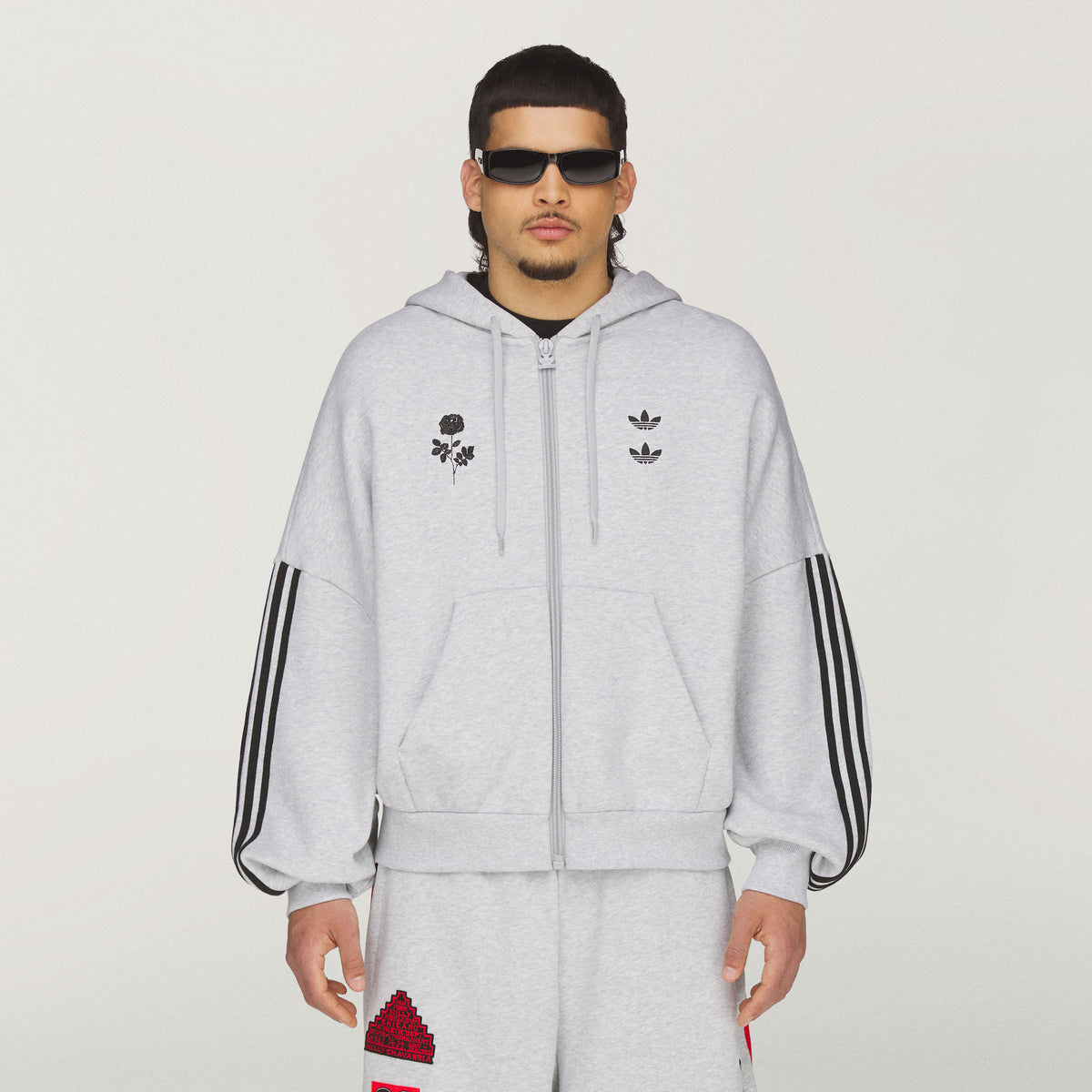 ウェア WILLY CHAVARRIA x adidas Originals ADIDAS X WC FULL ZIP HOODY - GRY | Willy Chavarria