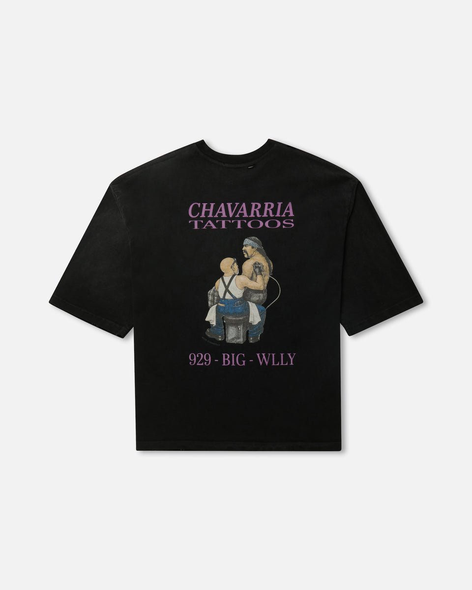WILLY TATTOO BIG BOX BUFFALO TEE - BLACK BEAUTY | Willy Chavarria