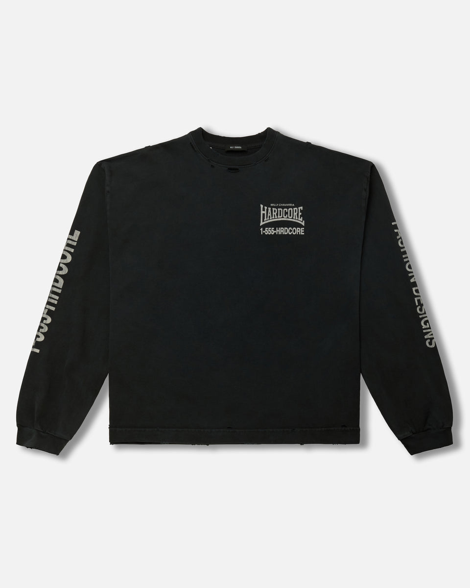 HARDCORE BIG BOX L/S BUFFALO TEE - BLACK BEAUTY | Willy Chavarria