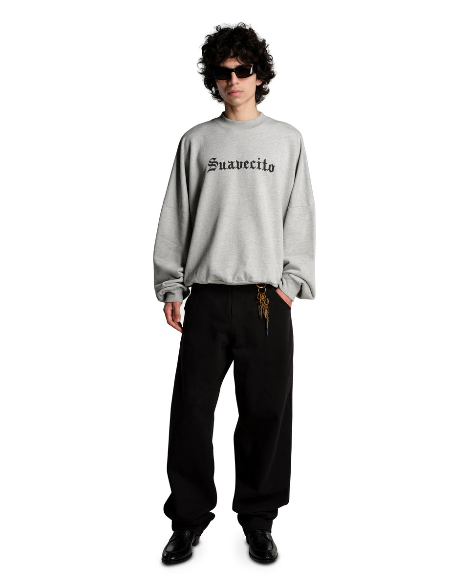 SUAVACITO HOOLIGAN CREWNECK - HEATHER GREY | Willy Chavarria