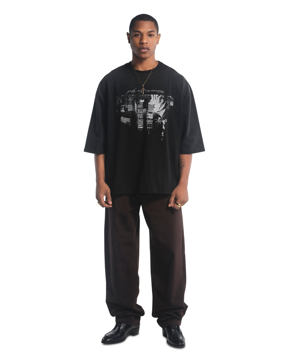 WELCOME TO NY BUFFALO TEE - BLACK | Willy Chavarria