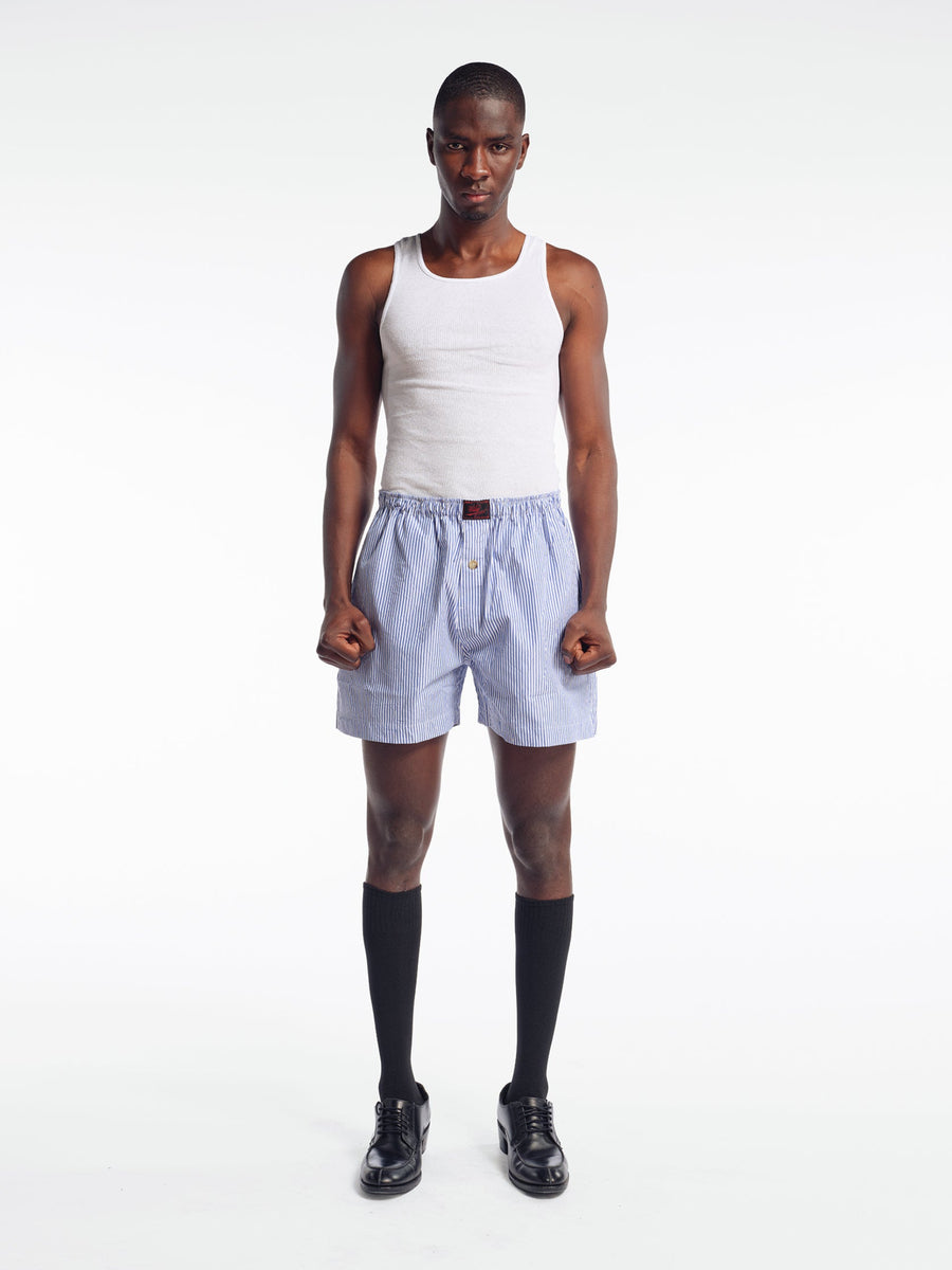 WILLY WOVEN BOXER - SL. BLUE STRIPE | Willy Chavarria
