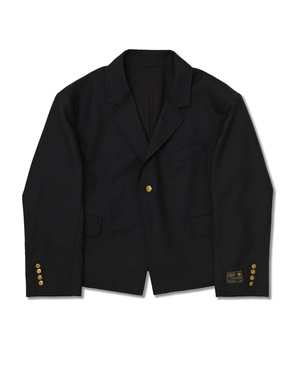 新品タグ付 WILLY CHAVARRIA/BOXY SHIRT JACKET BOX CUTTER JACKET - BLACK | Willy Chavarria