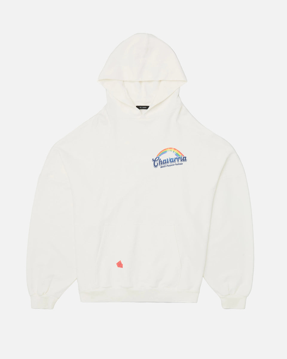 Willy Chavarria  ホワイトパーカー CLEAN & FRESH WILLY HOOLIGAN HOODIE - WHITE | Willy Chavarria