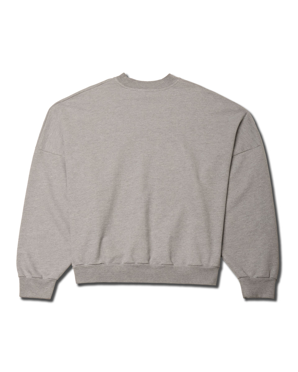 SUAVACITO HOOLIGAN CREWNECK - HEATHER GREY | Willy Chavarria