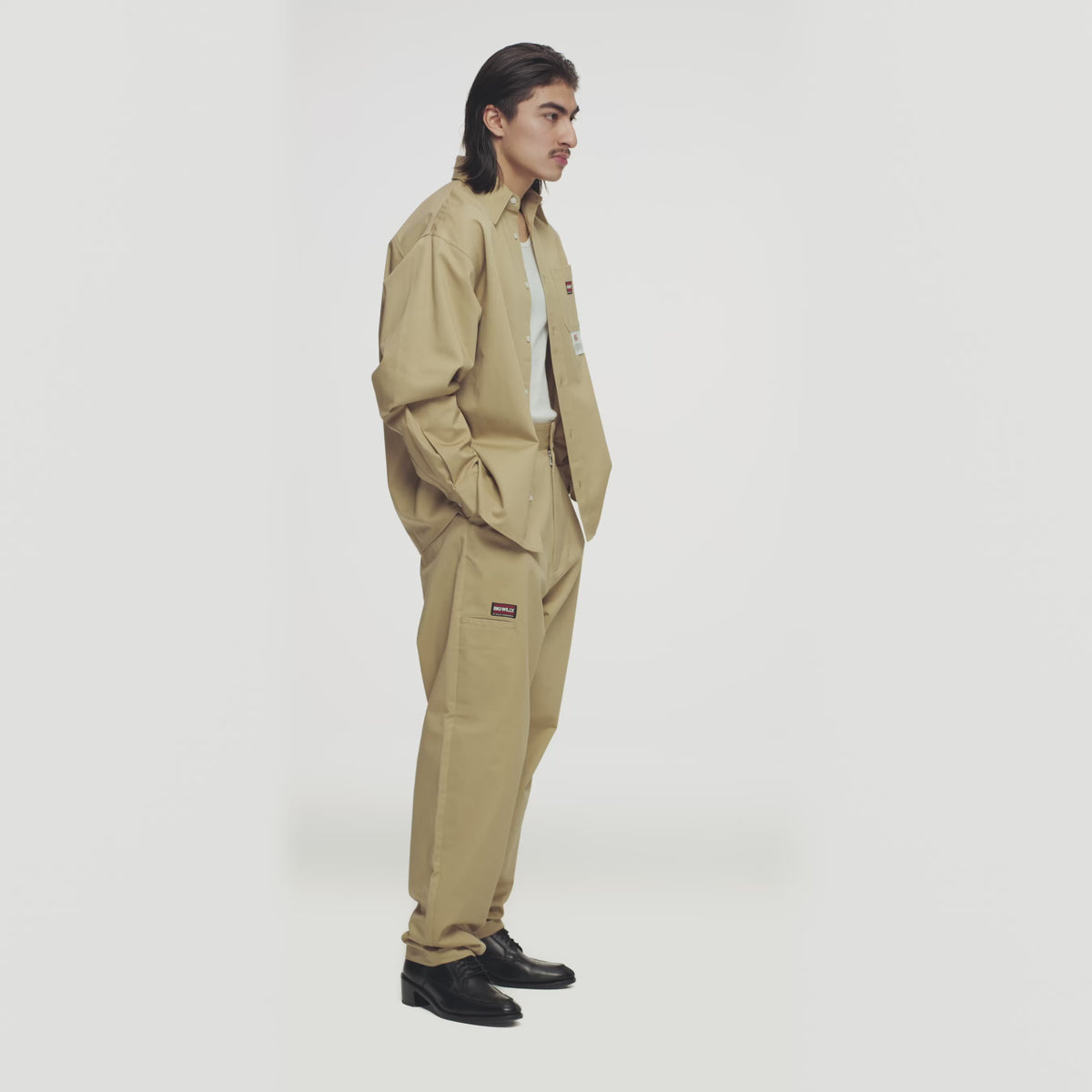 BIG WILLY L/S WORKSHIRT - TAVERTINE | Willy Chavarria