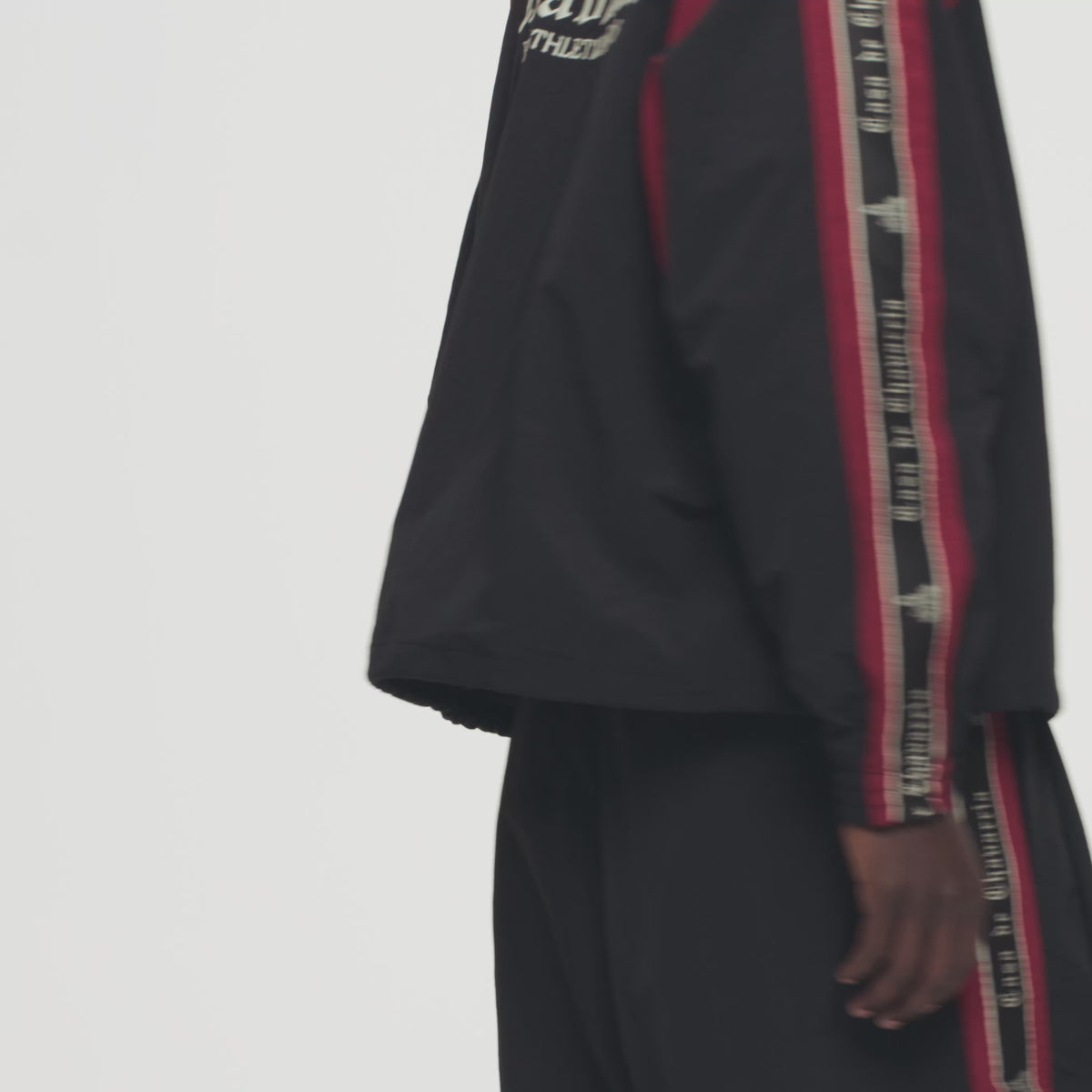CASA DE CHAVARRIA TAPE JACKET - BLK/RED | Willy Chavarria