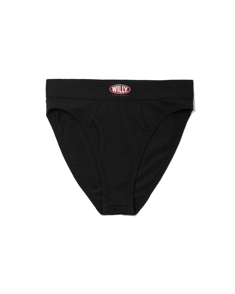 WOMEN'S HIGH WAISTED BRIEF - BLACK | Willy Chavarria