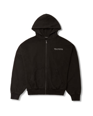 WILLY FASHION SERVICE - STANDARD ZIP HOODIE - BLACK