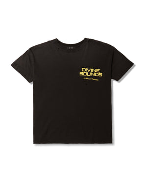 DIVINE SOUNDS DESTROYED EASY TEE - BLACK