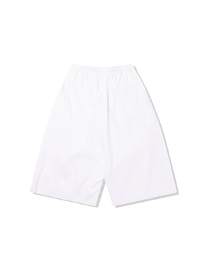 DRAWSTRING LINEN SHORTS - WHITE