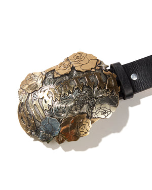 VAQUERO BELT WITH BUCKLE - BLACK