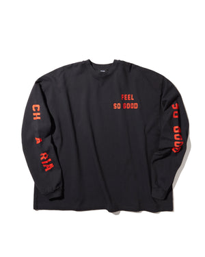 L/S BUFFALO TEE - "BROKEN" - WASHED BLACK