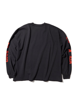 L/S BUFFALO TEE - "BROKEN" - WASHED BLACK