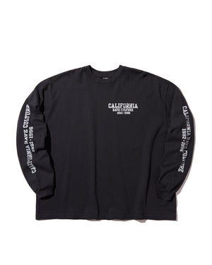 L/S BUFFALO TEE - "CA RAVE CULTURE" - BLACK