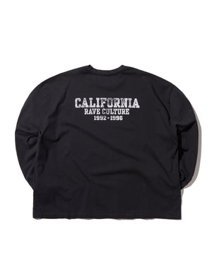 L/S BUFFALO TEE - "CA RAVE CULTURE" - BLACK