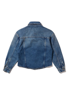 SHRUNKEN DENIM JACKET - WASHED INDIGO