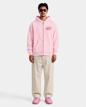 CHAVALOO SHRUNKEN ZIP HOODIE - CHICLE
