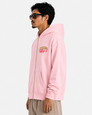 CHAVALOO SHRUNKEN ZIP HOODIE - CHICLE