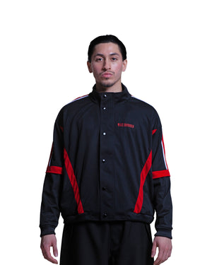TOPO CHICO MESH JACKET - BLACK/RED | Willy Chavarria