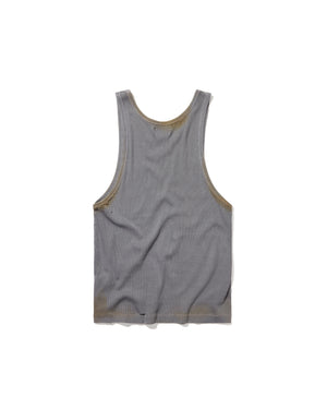 DIRTY RIBBED TANK TOP - GREY