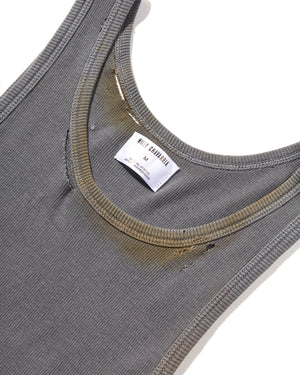 DIRTY RIBBED TANK TOP - GREY