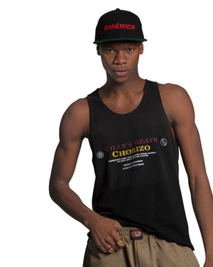 CHORIZO DESTROYED TANK TOP - BLACK