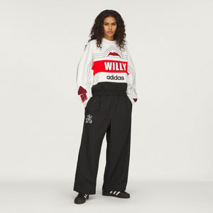 ADIDAS X WC PINSTRIPE TRACK PANTS - BLK/WHT