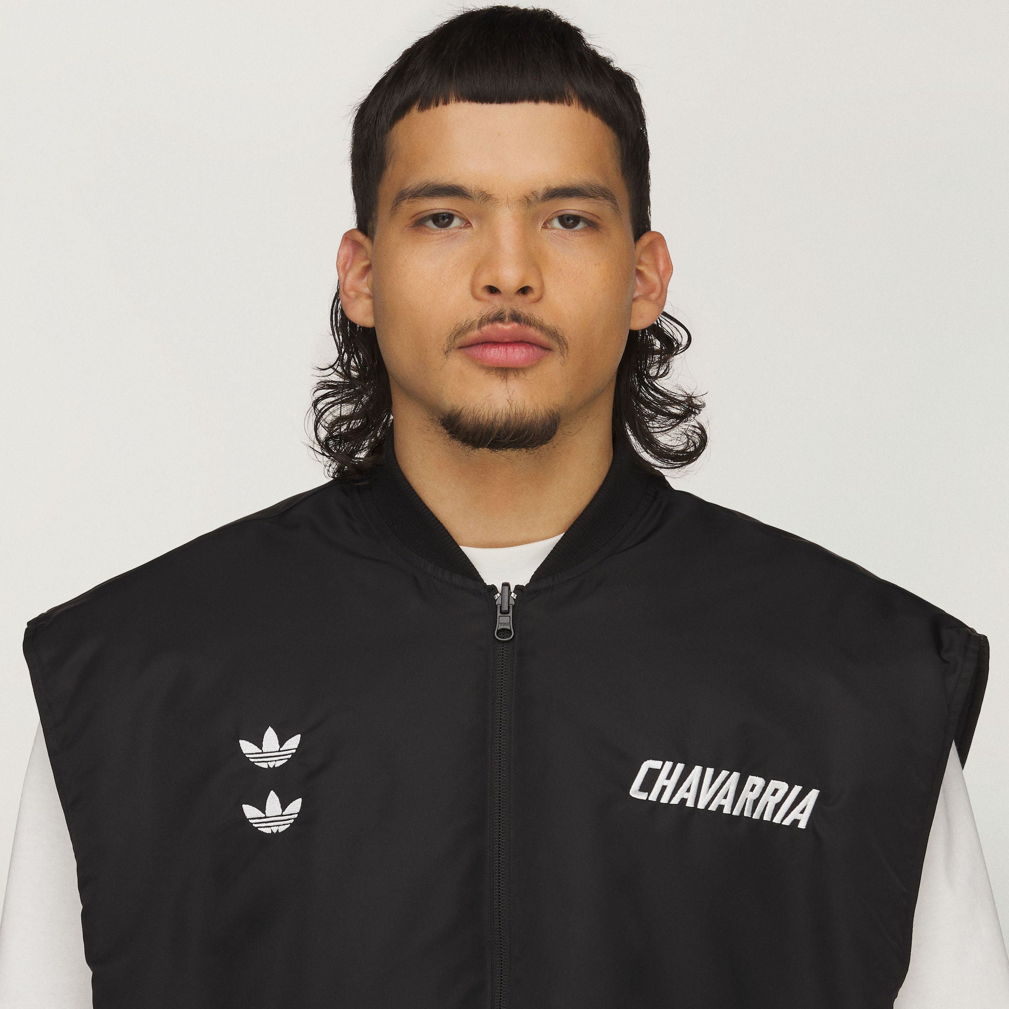 ADIDAS X WC PINSTRIPE TRACK JACKET - BLK/WHT | Willy Chavarria