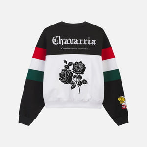 WC X ADIDAS FLEECE CREWNECK SWEATSHIRT - BLK/WHT