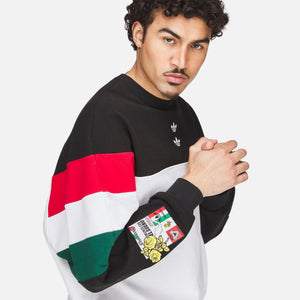 WC X ADIDAS FLEECE CREWNECK SWEATSHIRT - BLK/WHT