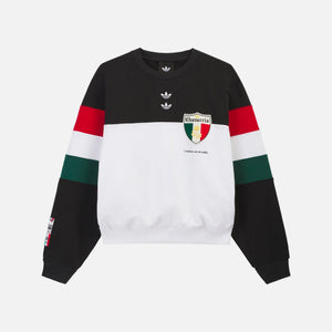WC X ADIDAS FLEECE CREWNECK SWEATSHIRT - BLK/WHT