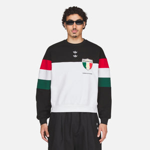 WC X ADIDAS FLEECE CREWNECK SWEATSHIRT - BLK/WHT