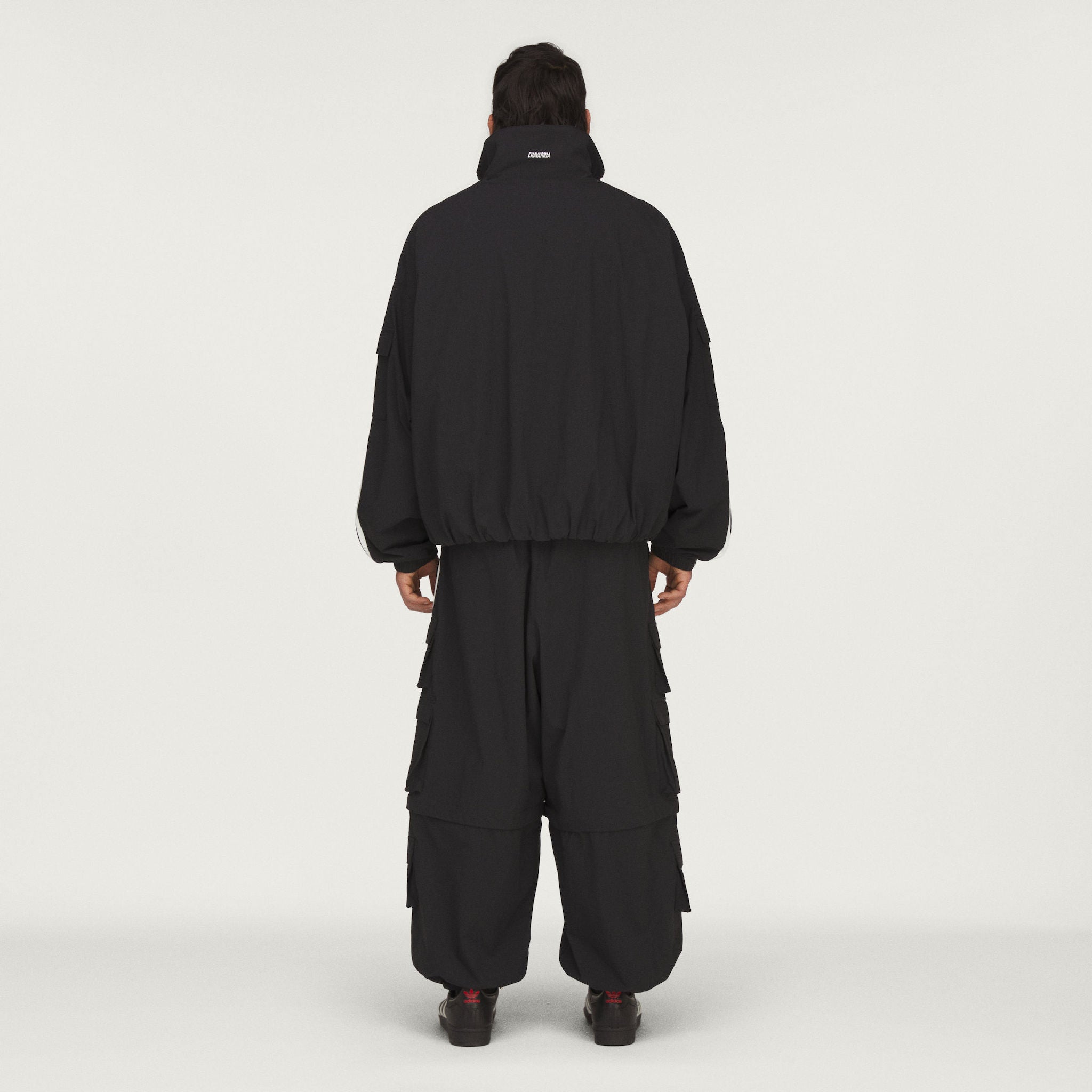 ADIDAS X WC PINSTRIPE TRACK PANTS - BLK/WHT | Willy Chavarria