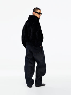 OS SHEARLING RUFF RIDER JACKET