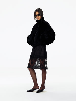 OS SHEARLING RUFF RIDER JACKET