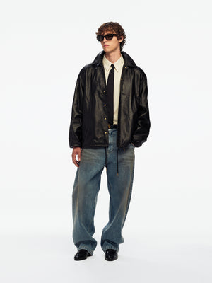 LEATHER COACH JACKET