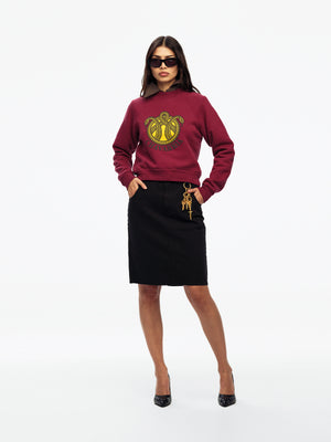 SNAKE CREST SHRUNKEN RAGLAN CREWNECK