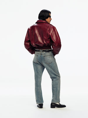CROPPED LEATHER JACKET