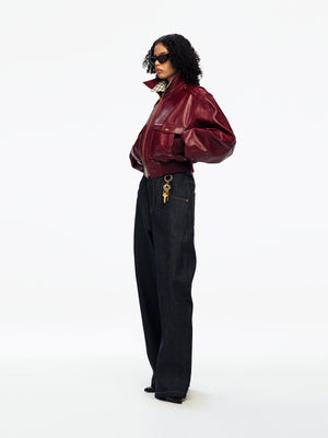 CROPPED LEATHER JACKET