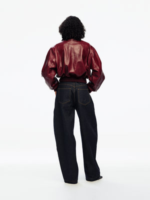 CROPPED LEATHER JACKET