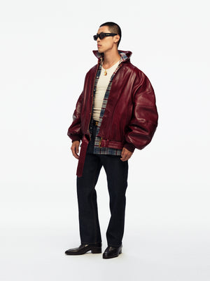 OS HUSTLER'S LEATHER JACKET