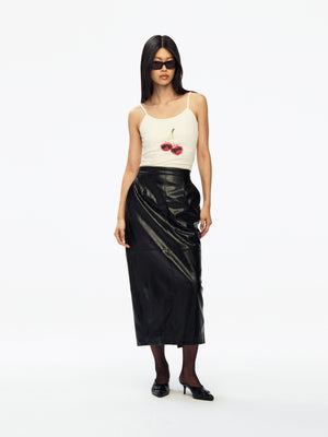 LEATHER TUBO SKIRT