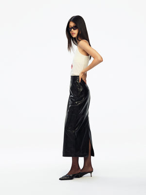 LEATHER TUBO SKIRT