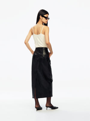 LEATHER TUBO SKIRT