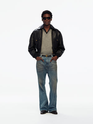 CROPPED LEATHER JACKET