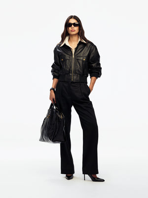 CROPPED LEATHER JACKET